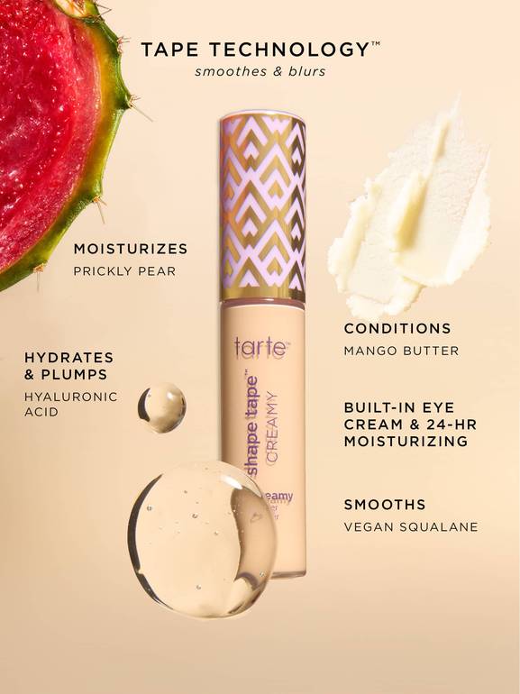  Tarte, Concealer, Shape TAPE Ultra Creamy, - 36S Medium, Tan, Sand,