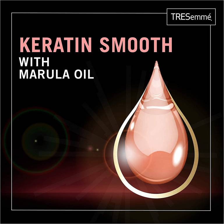 TRESemme Pro Keratin Smooth Shampoo with Marula Oil controls frizz up to 72 H for smooth hair