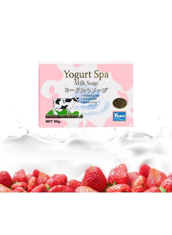 Yoko, soap, yogurt, milk, spa, pink,