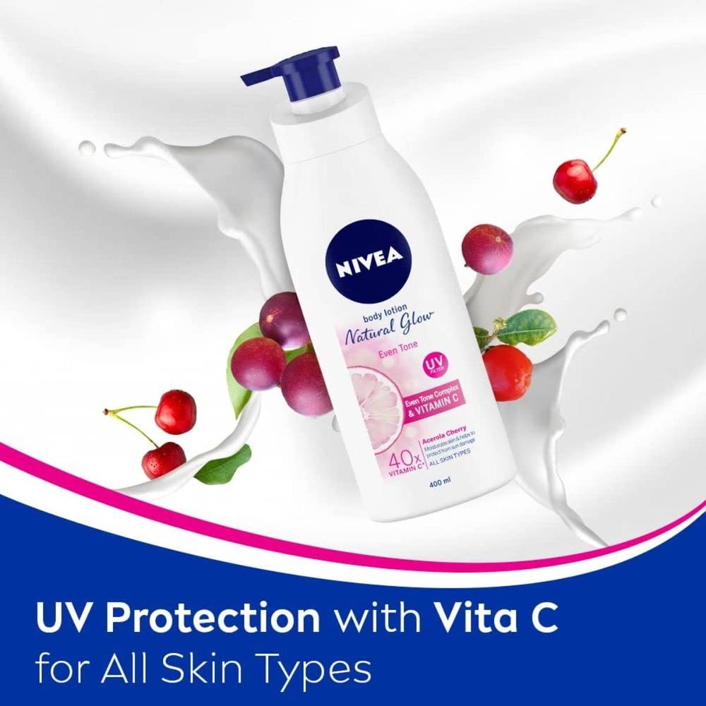 NIVEA, Natural Fairness Lotion, Vitamin C, Natural Glow, - 400ml