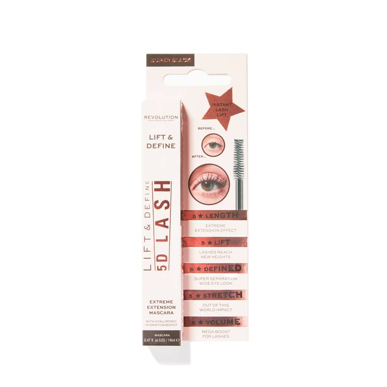 Revolution, Mascara, Lift & Define, 5D, Lash Extreme,