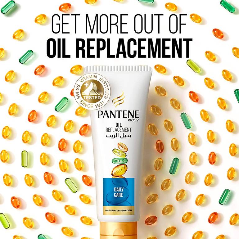 Pantene, cream, oil replacement, daily care, healthy and clean, for weak hair,