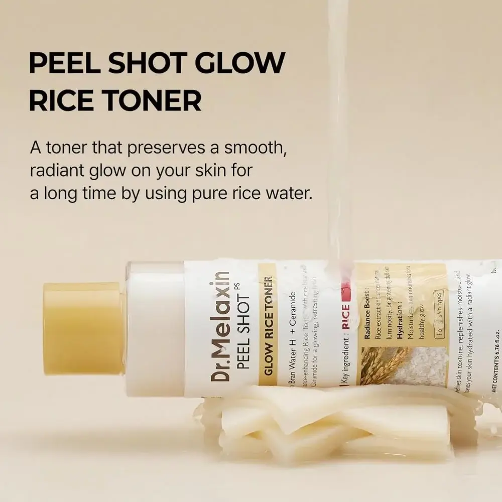 Dr. Melaxin, White Rice Toner for Radiance and Hydration, 200ml