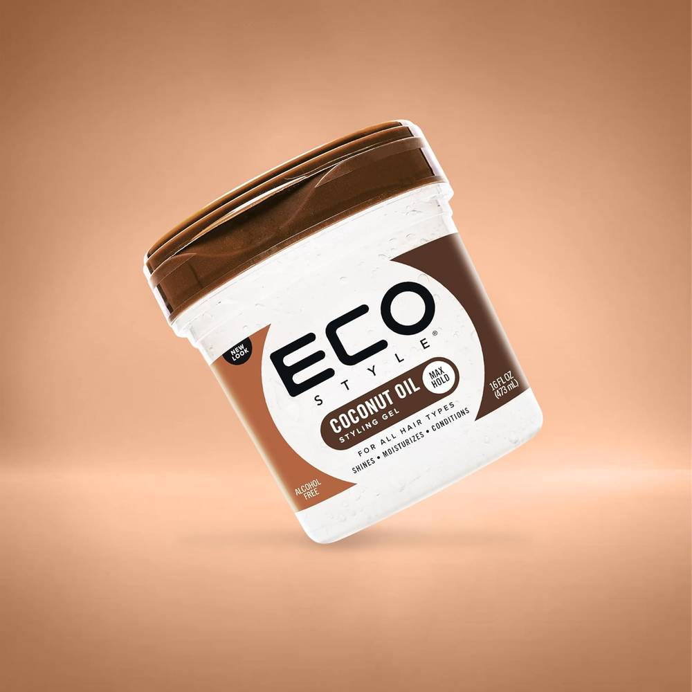 Eco Style Hair Styling Gel, Alcohol-Free - Coconut