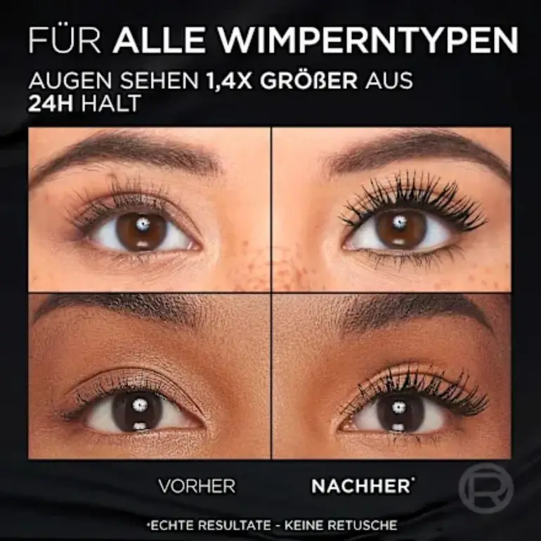 L'Oreal, Volume Mascara, Million Panorama, All Night - Black