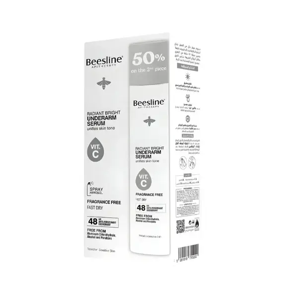 Beesline, Deodorant & Skin Tone Unifying, Spray Serum, - 2 in 1