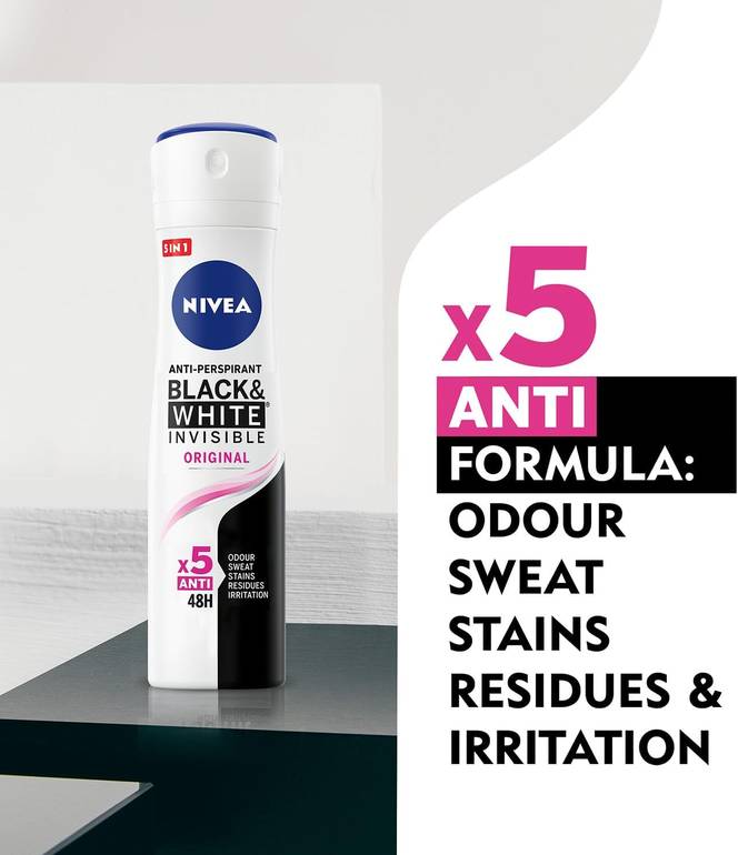 Nivea Anti-Stain Deodorant Spray Black & White