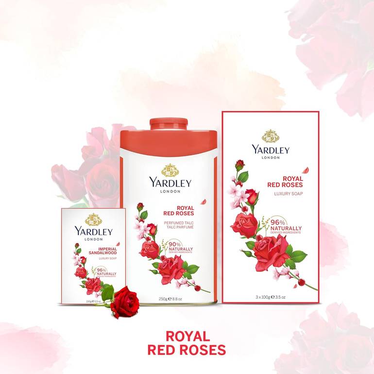 Yardley, Body Powder, Royal, Red Roses,  -250g