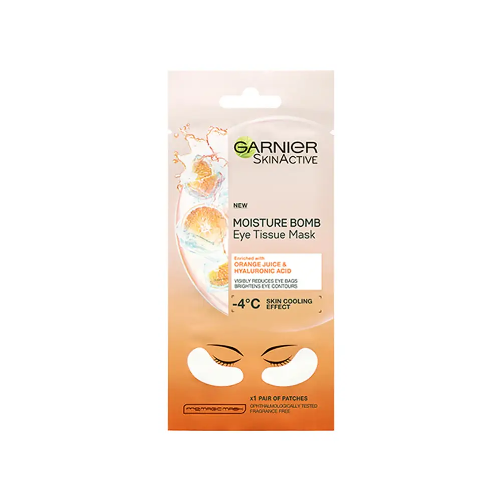 Garnier, Eye Mask, Anti-Dark Circles, with Orange and Hyaluronic Acid