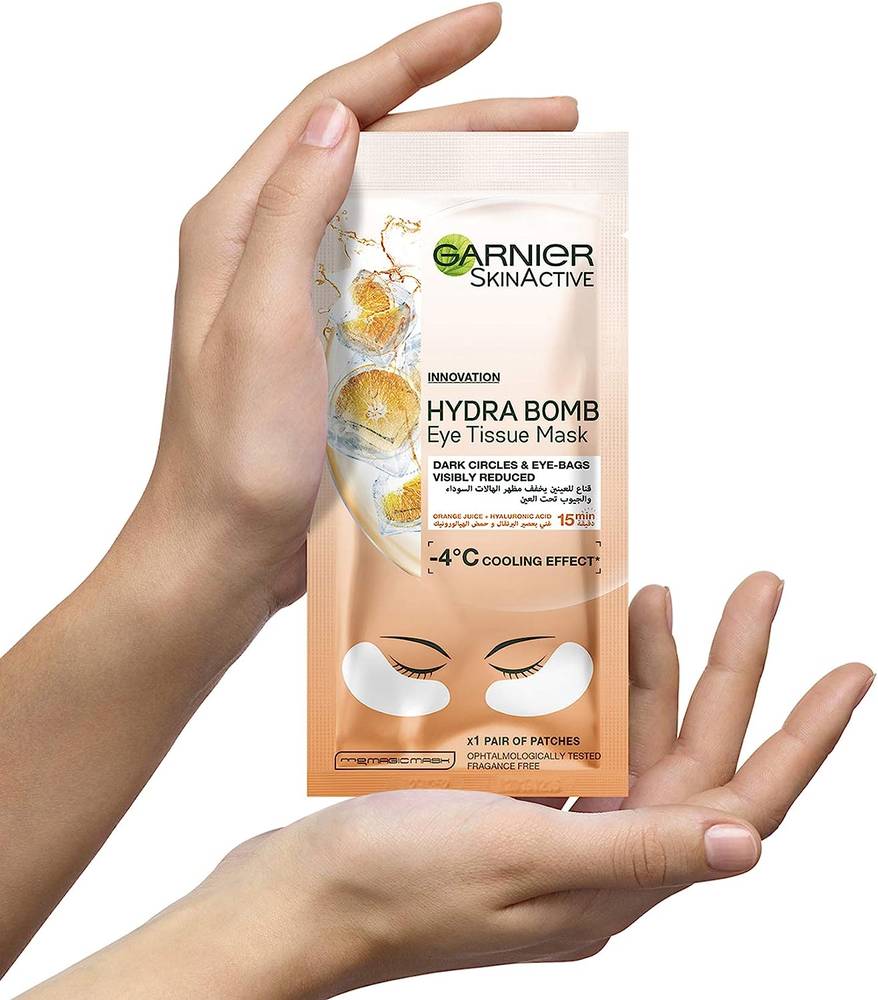 Garnier, Eye Mask, Anti-Dark Circles, with Orange and Hyaluronic Acid