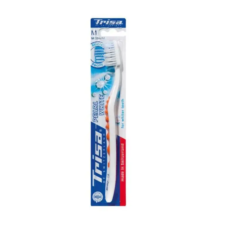  trisa, Toothbrush, Medium Soft, Pearl White