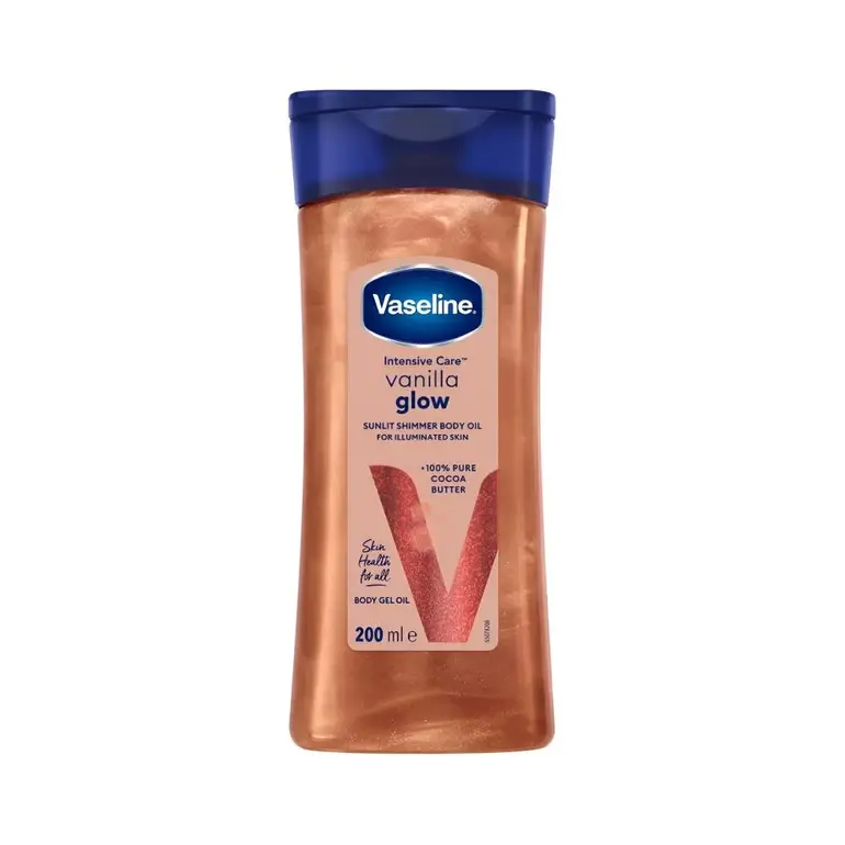 Vaseline, Glowing Body Oil with Vanilla Scent, - 200ml