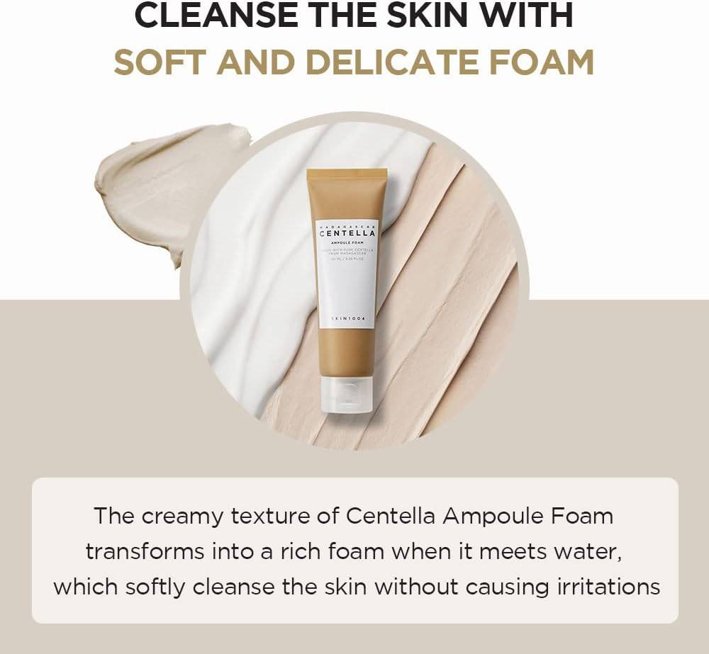 Skin 1004, Madagascar, Foaming Cleanser, with Centella, for the Skin, - 125 ml