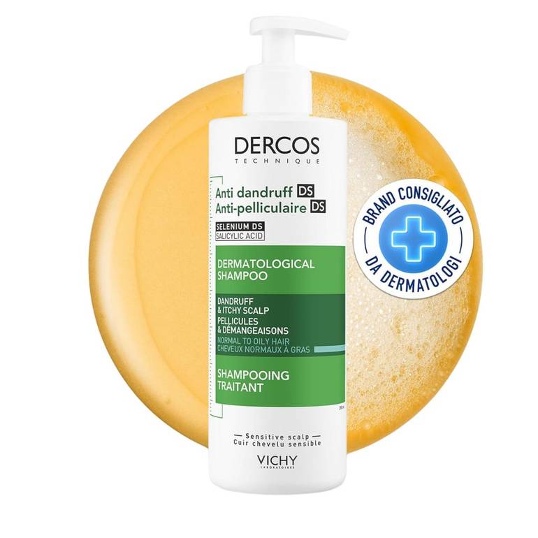 Vichy, Shampoo, Dercos, for oily hair, anti-dandruff, 390 ml