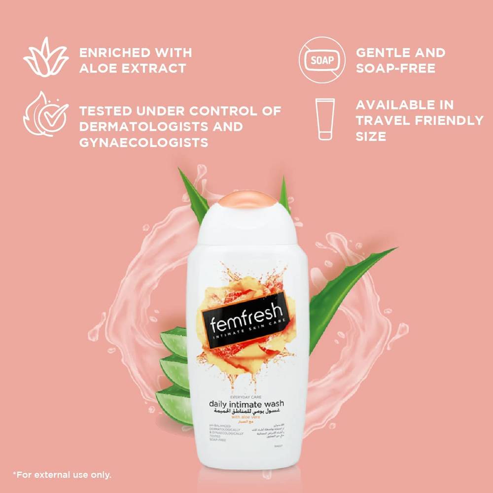 ,Femfresh, daily intimate, wash, with aloe vera extract