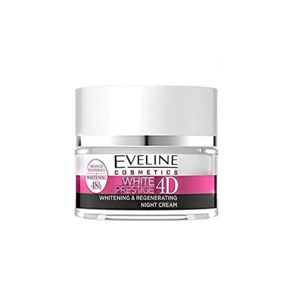 Eveline, White Prestige 4D, Night Cream, Brightening and Intensive Skin, 50ml