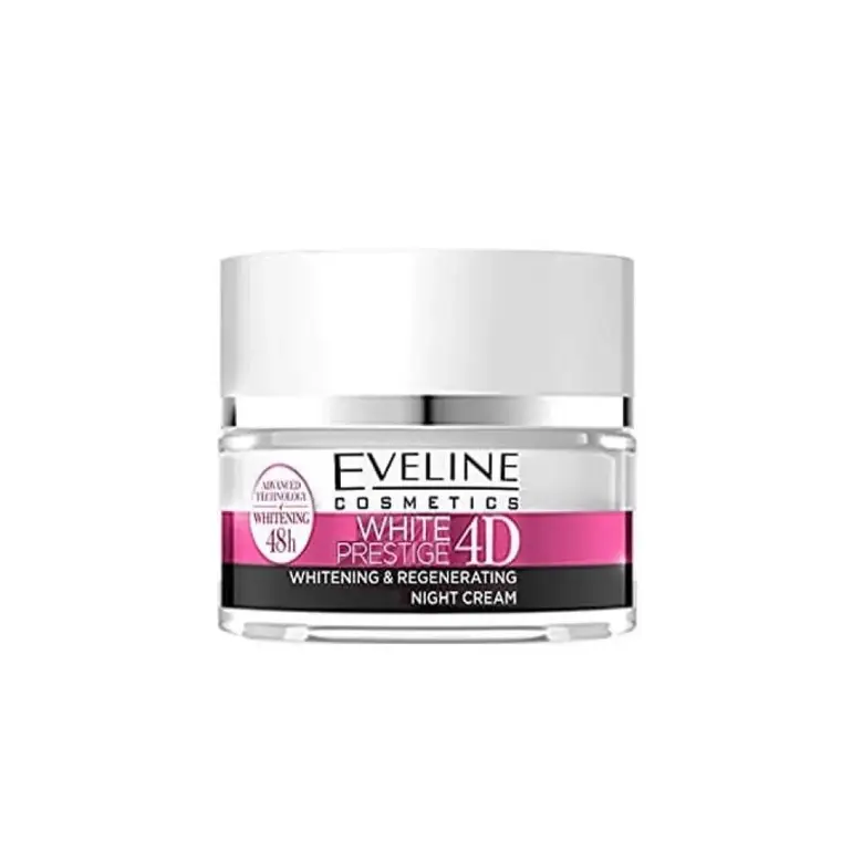 Eveline, White Prestige 4D, Night Cream, Brightening and Intensive Skin, 50ml