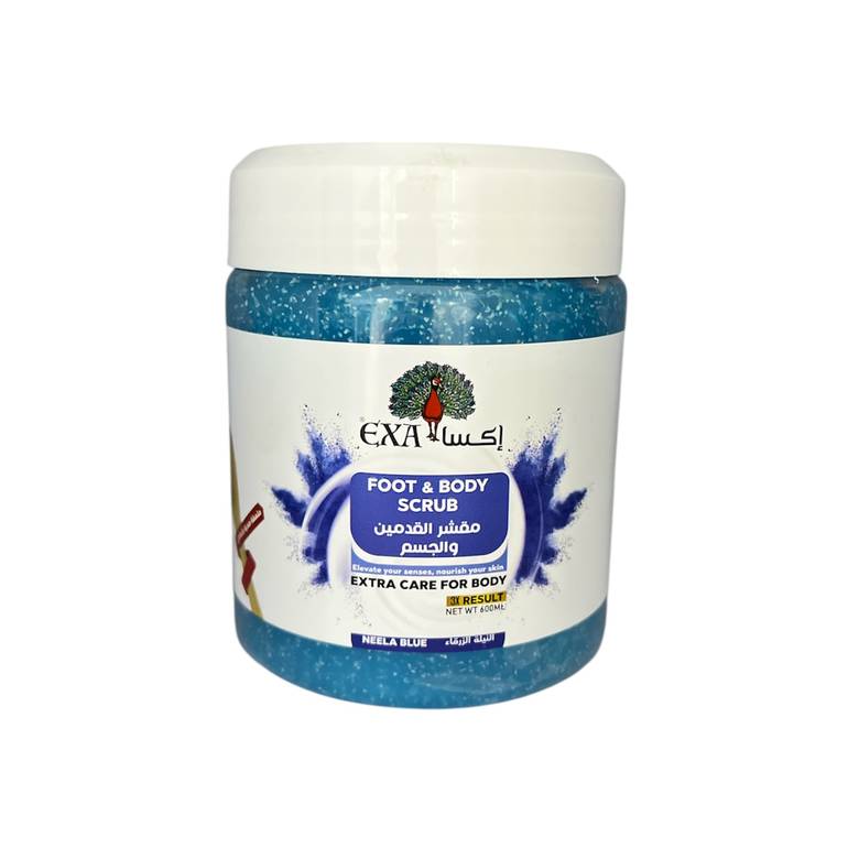 EXA, Foot and Body Scrub, Blue Indigo, 600ml