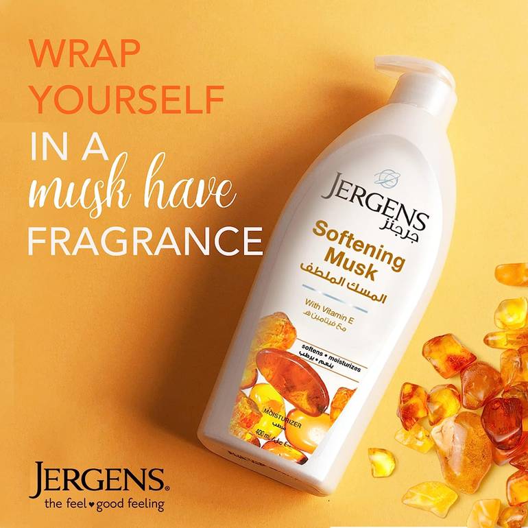 Jergens, Vitamin E Moisturizing Lotion, with Soothing Musk – 400ml