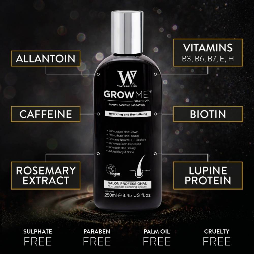 Waterman's, Growmy Shampoo, for Hair Growth, and Prevents Hair Loss, 250g