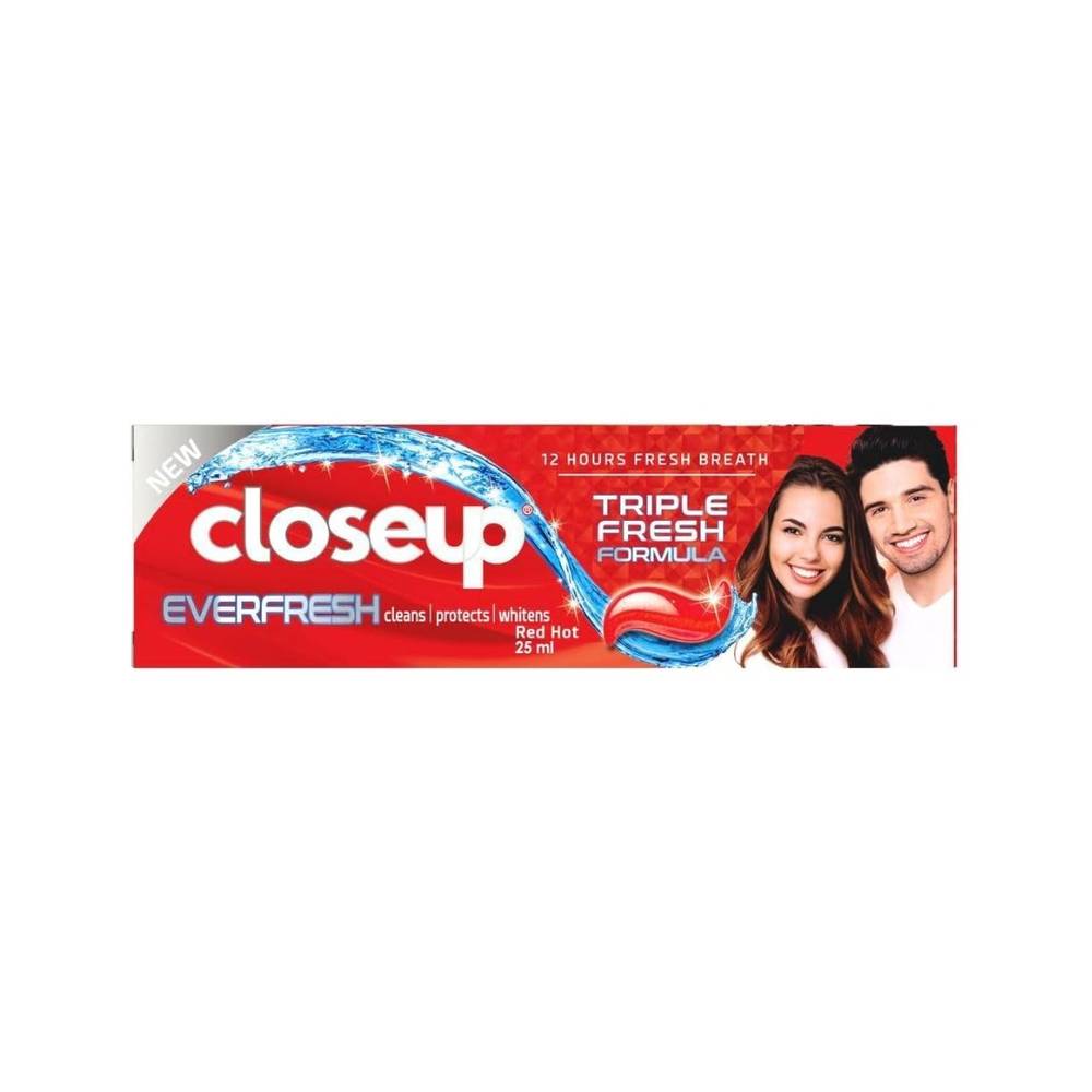 Closeup Toothpaste, Triple Fresh Formula, Red Hot, 25ml
