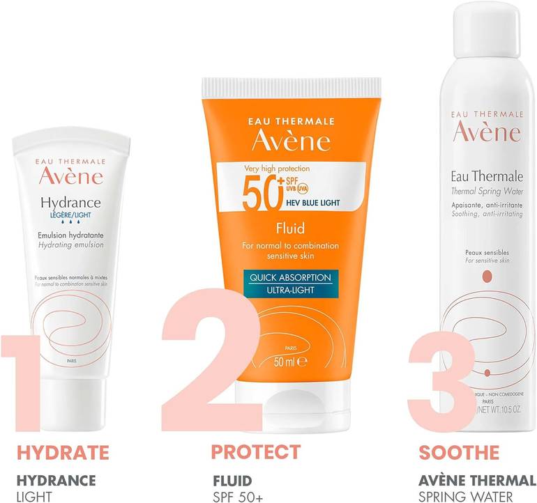 افين, واقي شمس سائل, لحماية عالية من الشمس, 50+spf,