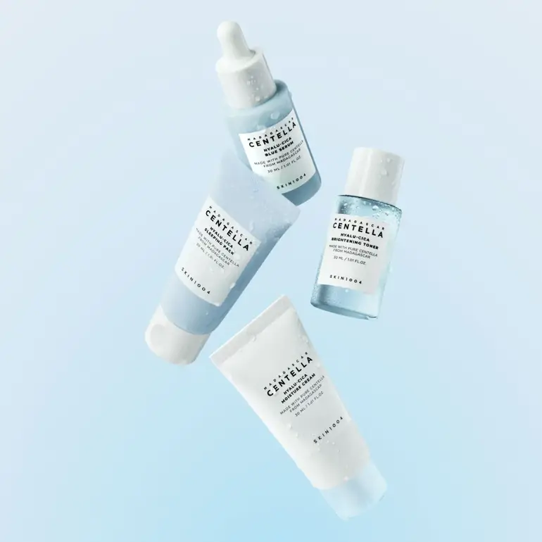 Skin1004, Skin Soothing Set, hyalu cica, Mini Size - 4 Pieces