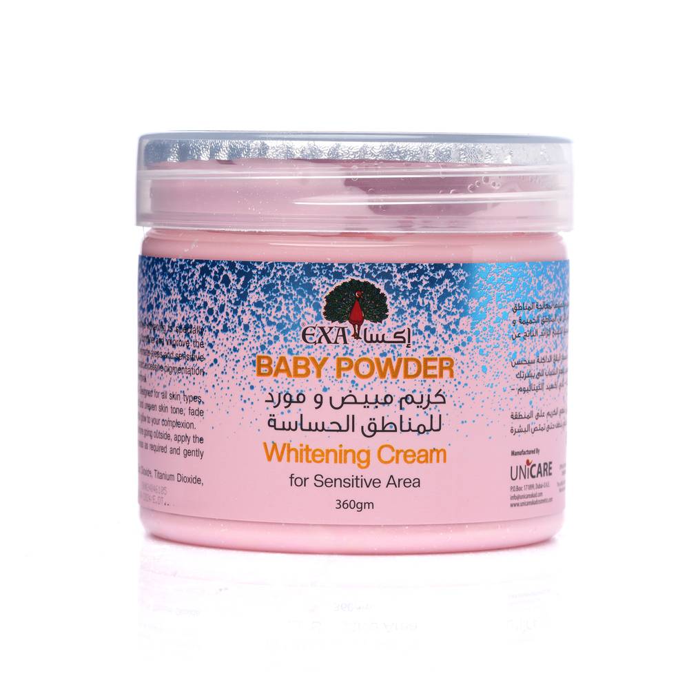 EXA, cream, whitening, and supplier, for sensitive area, 360 grams