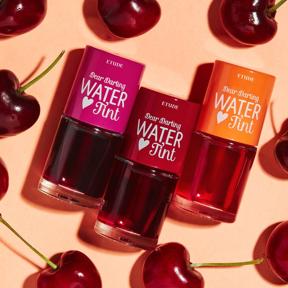 Etude House, Korean Tint, Watery, Lipstick, - Strawberry