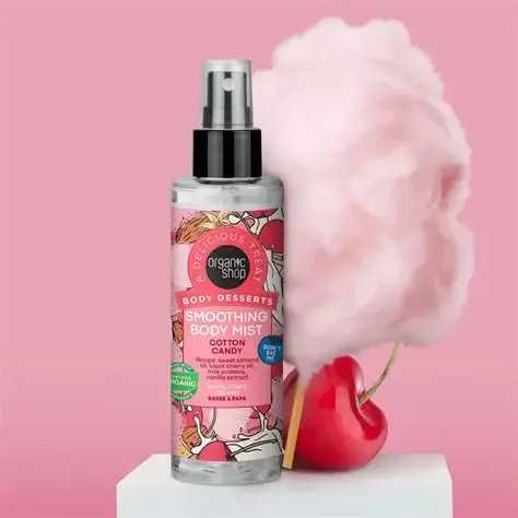 Organic Shop, Moisturizing Body Spray, Cotton Candy Scent – ​​200ml