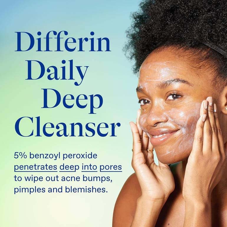 Differin Acne Daily Deep Cleanser 5% Benzoyl Peroxide - 118 ml