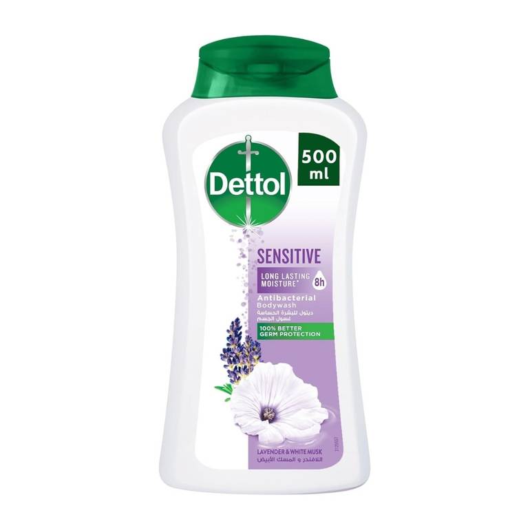 Dettol Shower Gel, and Wash, Lavender & White Musk, 500ml