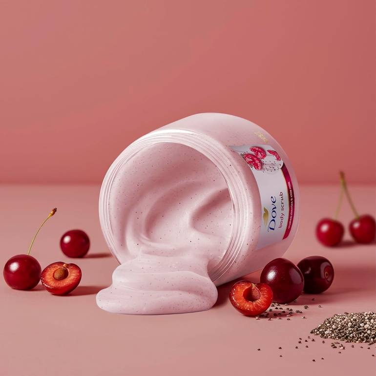 Dove, Body Scrub, Cherry & Shea Milk, 425g