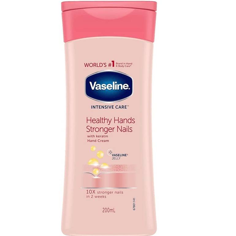 Vaseline, Hand and Nail Cream, Intensive Care, with Keratin, - 200ml