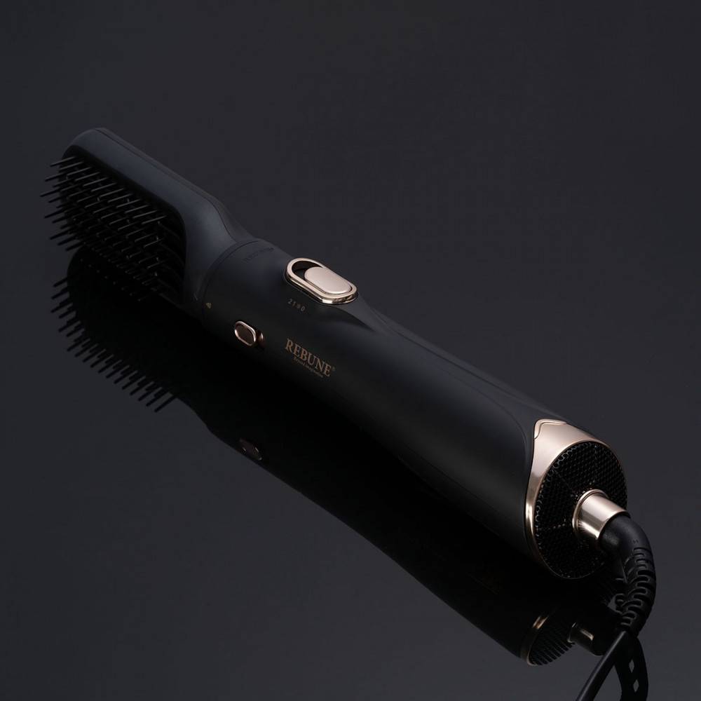 REBUNE hair styler consisting of two pieces, black color re-2108-2