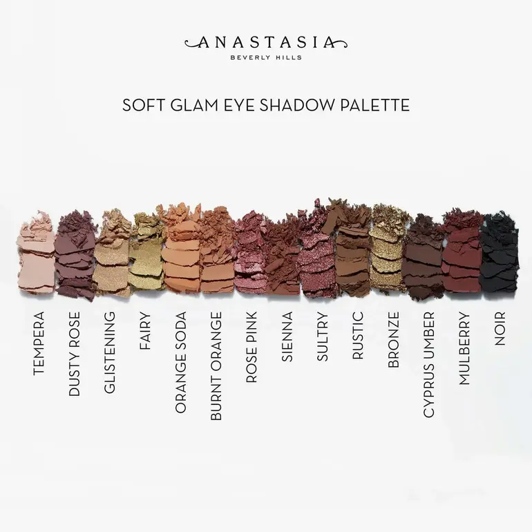 Anastasia, Palette, Eyeshadow, Soft, Glam, - 14 Colors