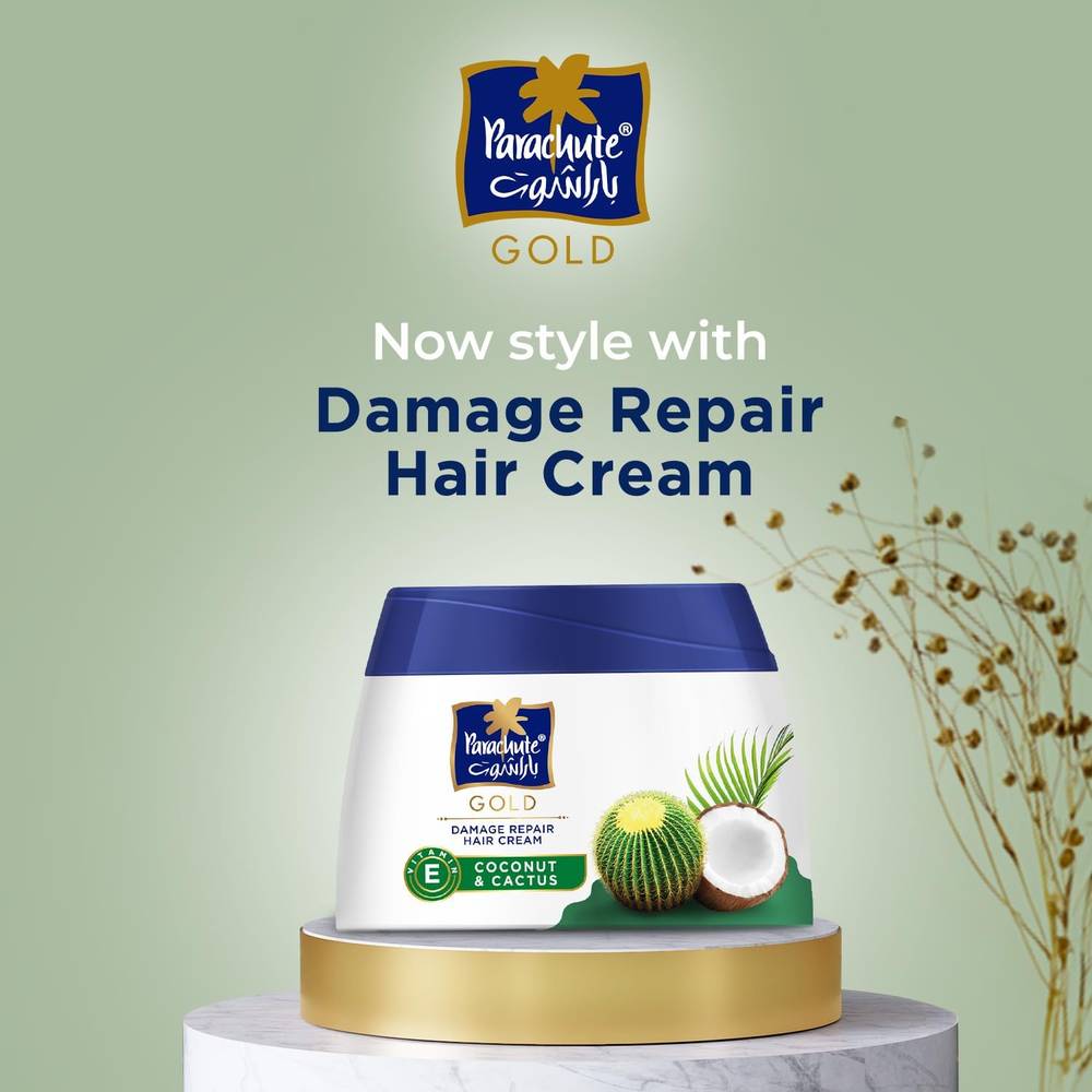 Parachute, Gold Cream, for Damaged Hair, Coconut & Almond, 140 ml