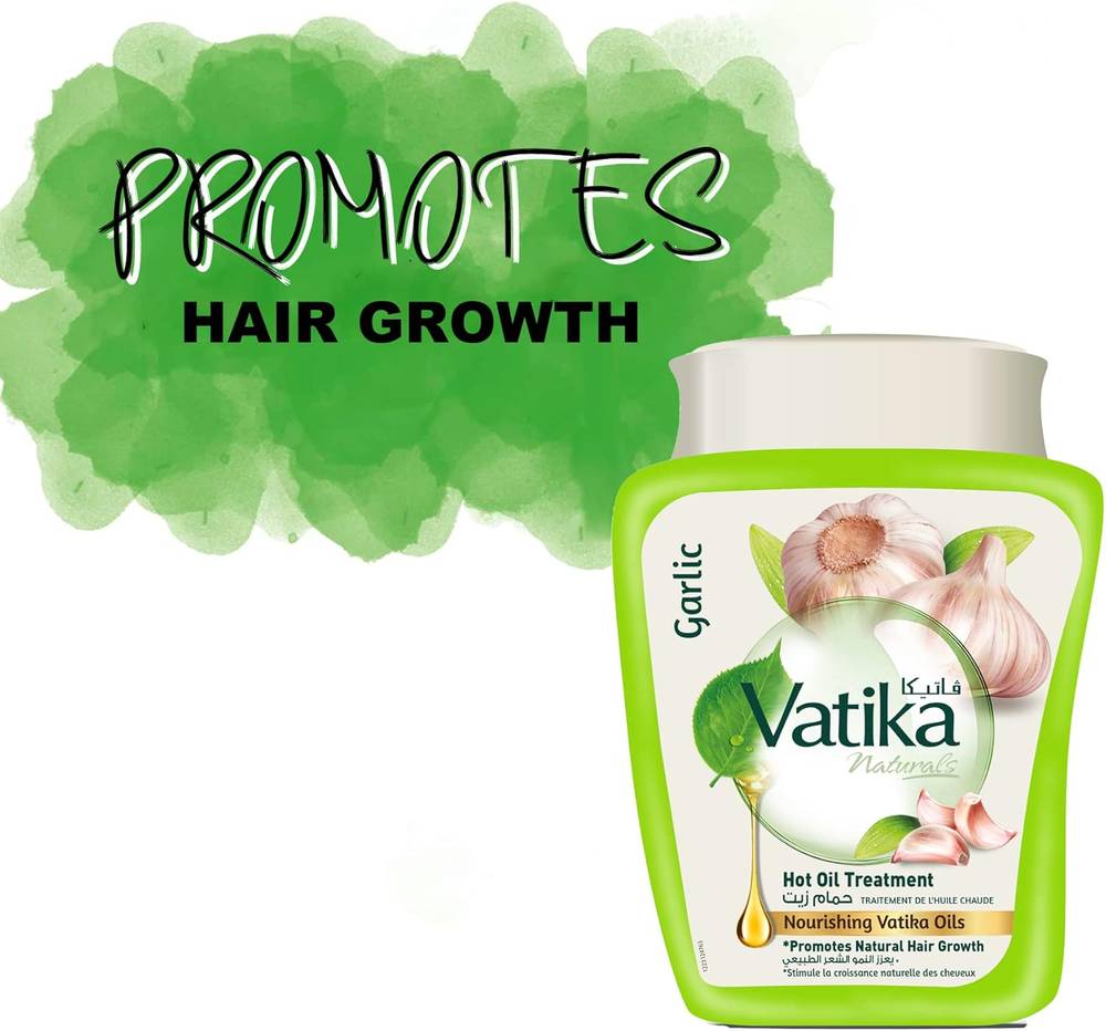 Vatika, Hair Oil, with Garlic Extract, Promotes Natural Hair Growth, - 500g