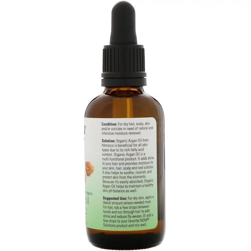 Now, Pure Organic Argan Oil, for Hair & Skin, 59ml