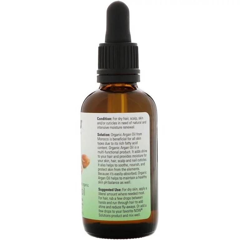Now, Pure Organic Argan Oil, for Hair & Skin, 59ml