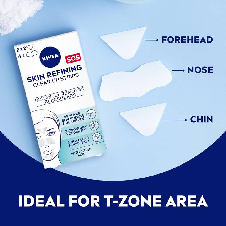 NIVEA, Purifying and Cleansing Skin Strips, - 6 strips