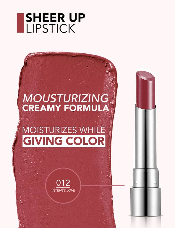 Flormar, Lipstick, Sheer Up - Multiple Shades - 012 Intense Love