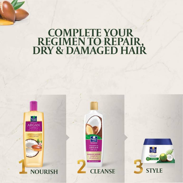 Parachute, Argan Oil with Coconut, Rejuvenates and Strengthens Dry Hair, 300ml