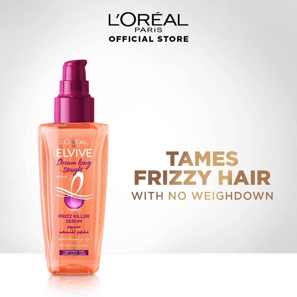 L'Oreal, Hair Serum, Elvive Anti-Frizz, Dream Long Straight, 100ml