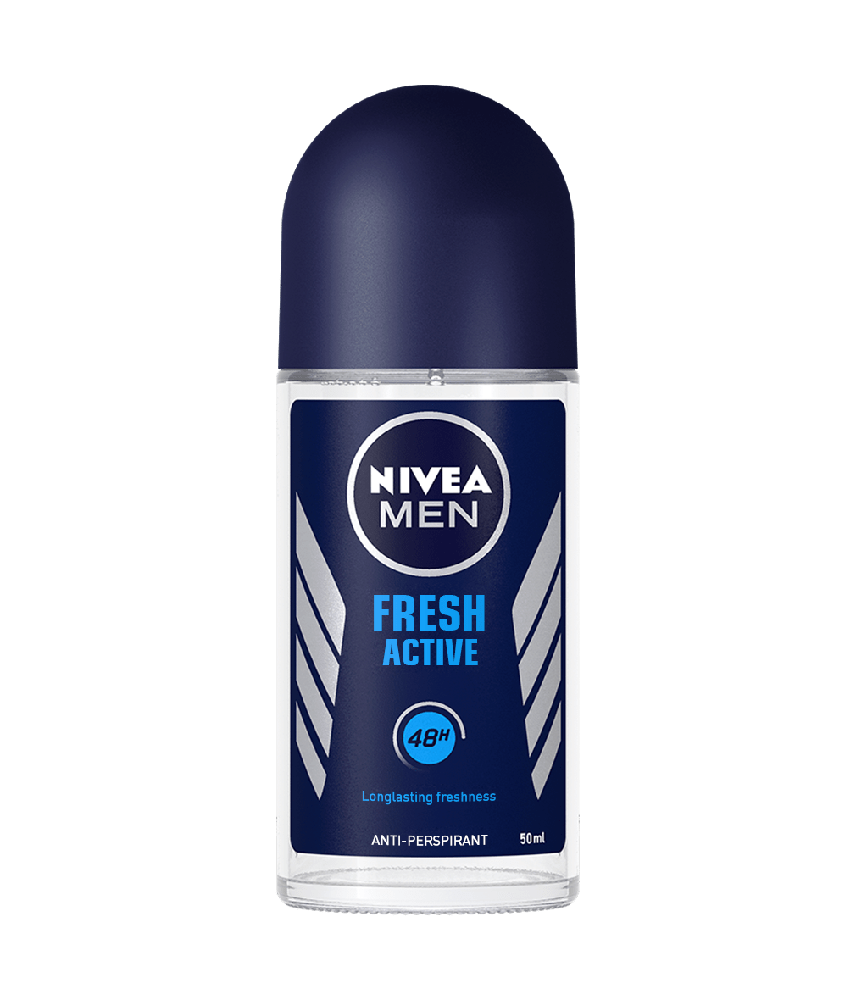 NIVEA, Deodorant, Roll-On, Fresh Active, Fresh and Cool, - 50ml