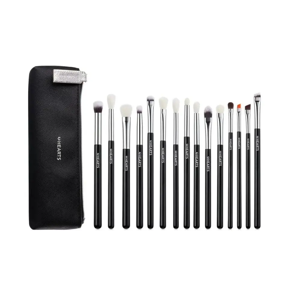Hearts Professional Eye Makeup Brush Set – 15 Pieces