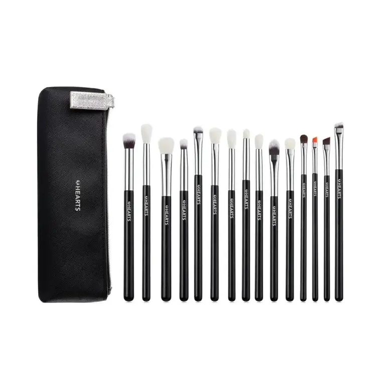 Hearts Professional Eye Makeup Brush Set – 15 Pieces
