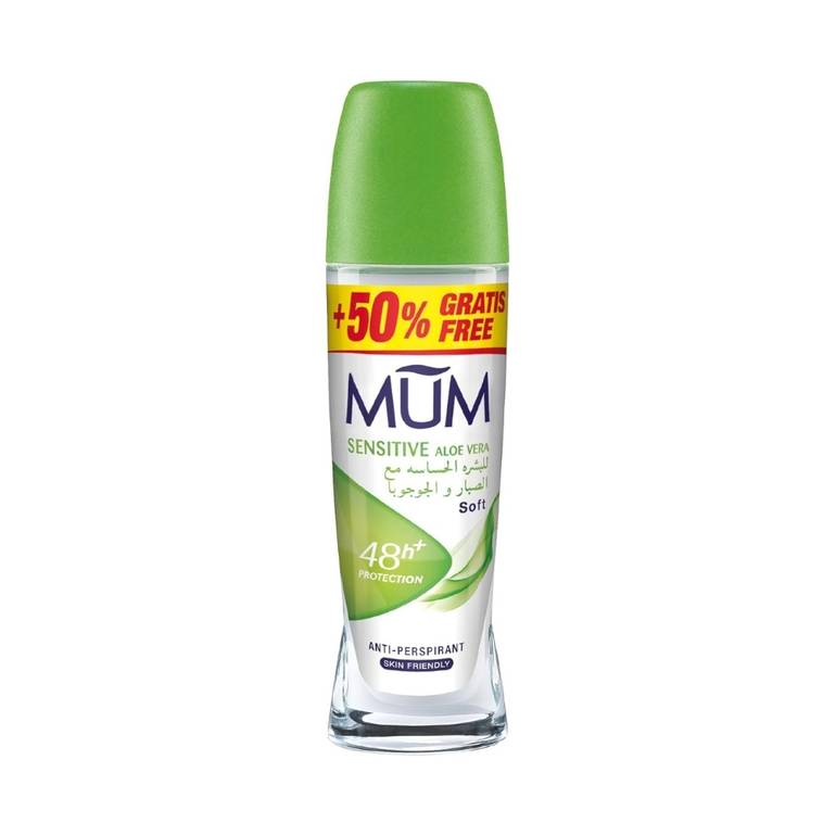 Mum, Deodorant for Sensitive Skin, Aloe Vera & Jojoba - 75ml