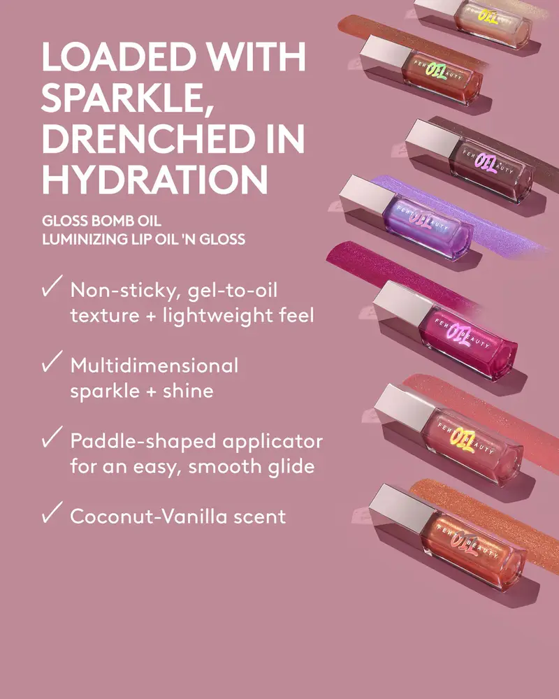 Fenty Beauty, Gloss Bomb Oil Luminizing Lip Oil - Multiple Shades