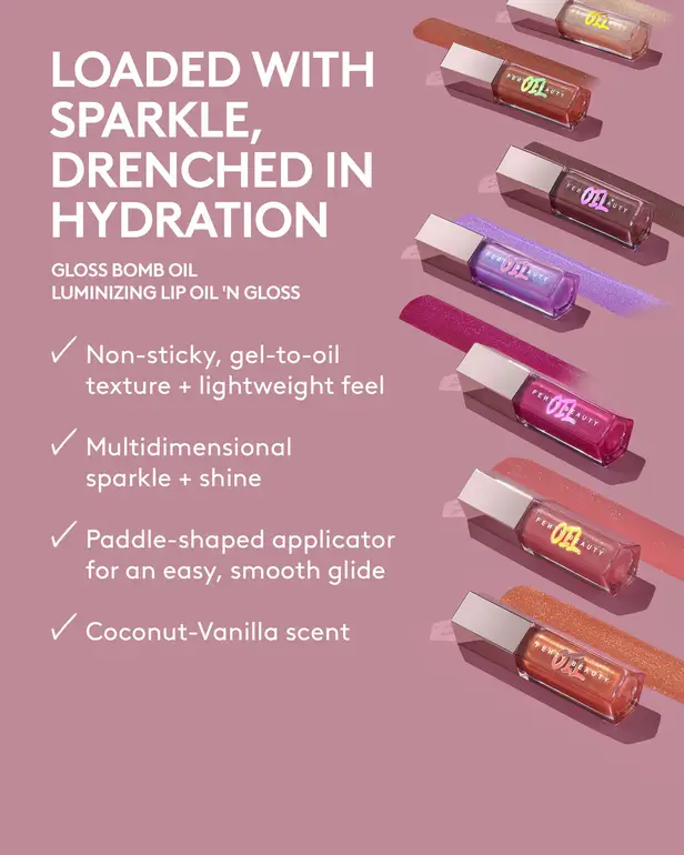 Fenty Beauty, Gloss Bomb Oil Luminizing Lip Oil - Multiple Shades